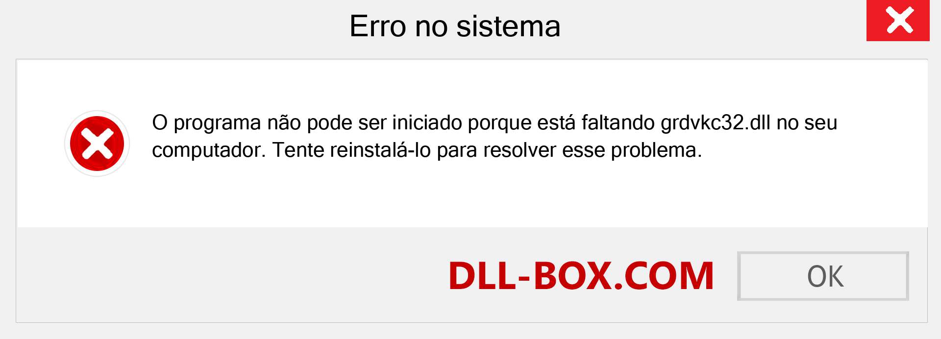 Arquivo grdvkc32.dll ausente ?. Download para Windows 7, 8, 10 - Correção de erro ausente grdvkc32 dll no Windows, fotos, imagens